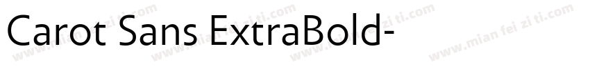 Carot Sans ExtraBold字体转换